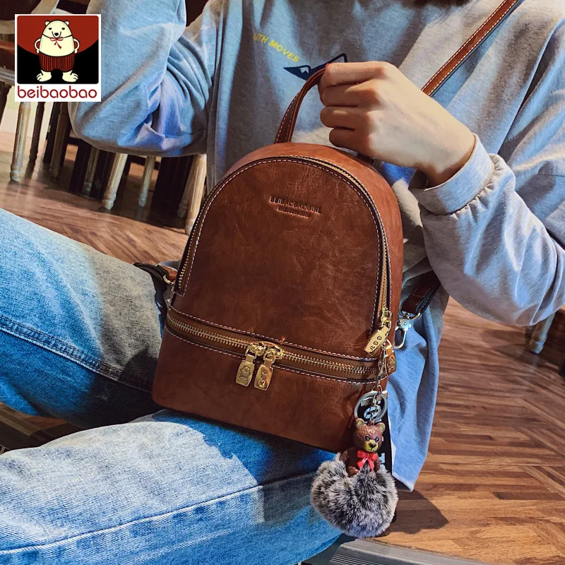 

Backpack Women's 2023 New Bag PU Bag Large Capacity ins Shoulder Bag Backpack Travel Bag College Student Schoolbag