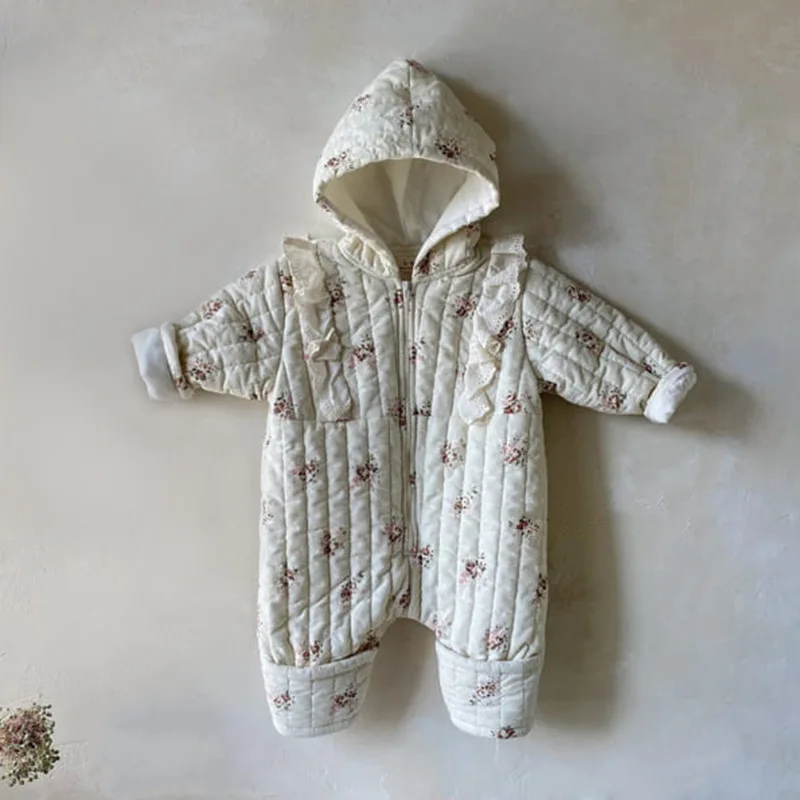 

Комбинезон детский зимний х/б с капюшоном, на возраст 0-24 месяца