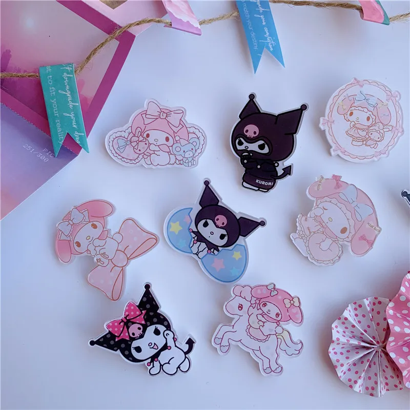 

Sanrio Kuromi My Melody Cute Girl Pin Kawaii Brooch Cartoon Ornament Acrylic Brooch Cosplay Ornament Chil Cute Girl Toy Gift