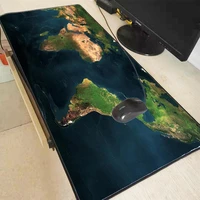 mrgbest 90x4080x30mm xxl xl blue world map large size gaming black lock edge mouse pad laptop pc game gamer computer accessory