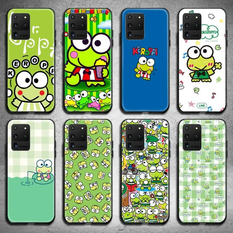 

Cartoon Frog Keroppi Phone Case For Samsung Galaxy S21 Plus Ultra S20 FE M11 S8 S9 plus S10 5G lite 2020