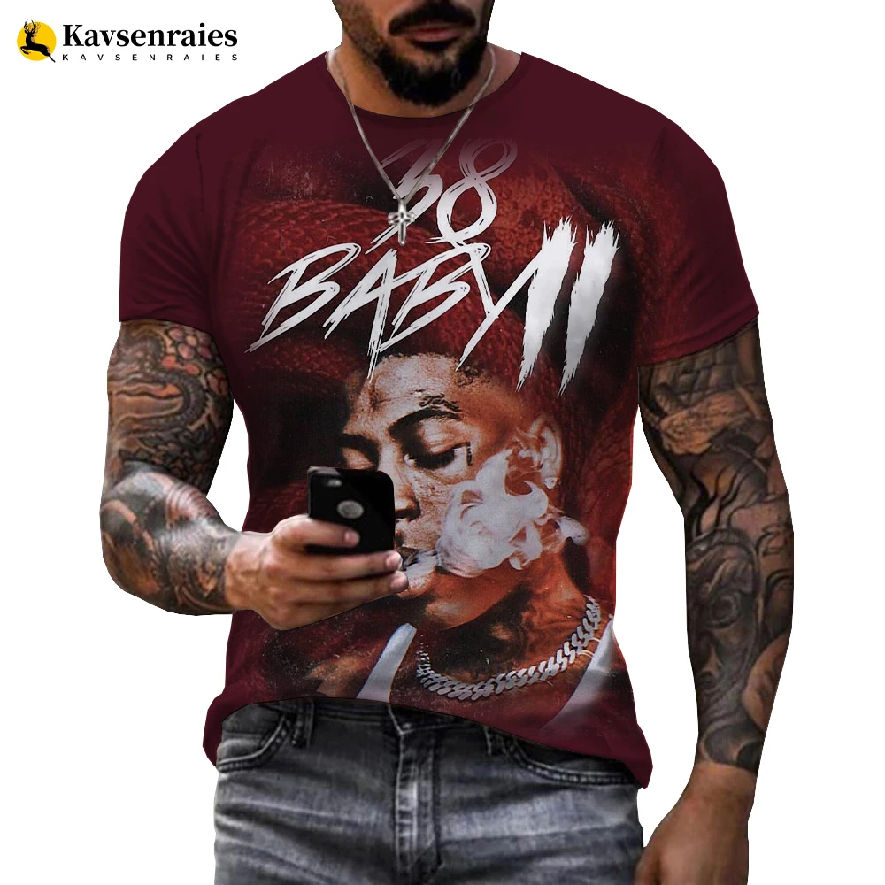 

Новая футболка YoungBoy с 3D принтом рэпера, модная повседневная футболка для мужчин и женщин, уличная одежда в стиле Харадзюку, футболки большого размера 6XL