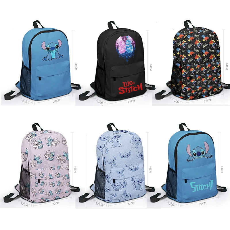 

Уличный рюкзак Disney Stitch, студенческий ранец через плечо, чехол для карандашей, школьная сумка для учеников начальной и средней школы, подарок