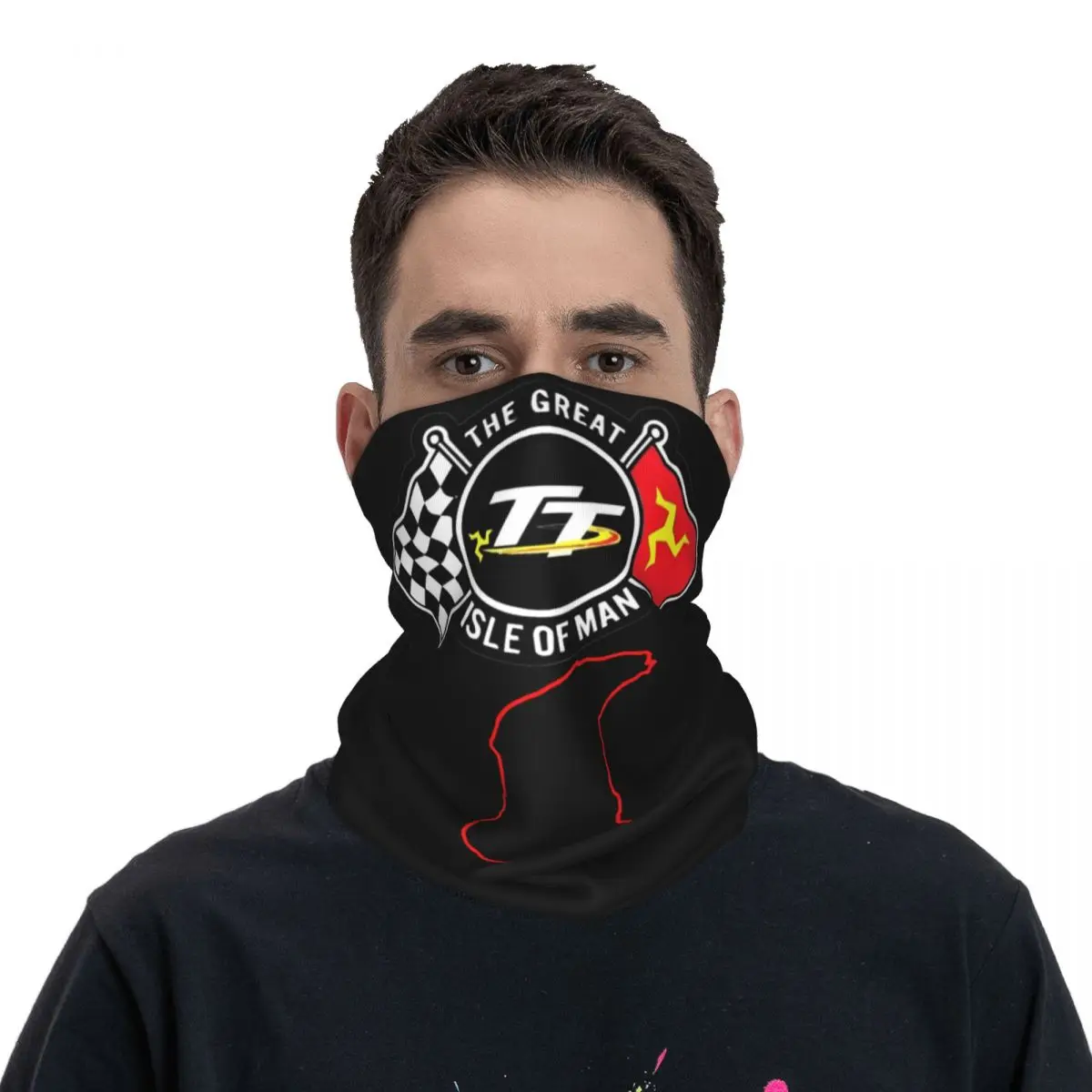 

2023 Isle Of Man TT Racing Bandana Accessories Motor Neck Cover Motorcycle Face Scarf For Outdoor Motorbike Riding Windproof