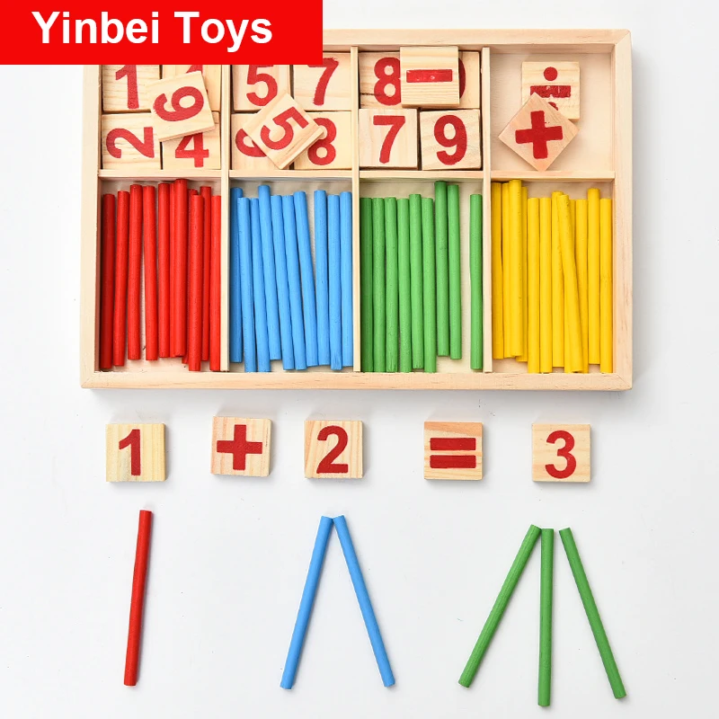 

Цветные бамбуковые Счетные палочки, детская игрушка, учебные пособия по Монтессори, Счетный стержень для детского сада, математика, обучающая развивающая игрушка