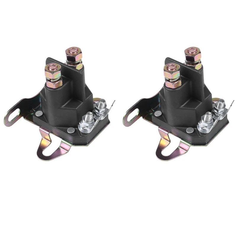 

2X 4-Pole Motorboat Starter Electromagnetic Relay Lawn Mower Starter For Briggs Stratton Motorboat Lawn Mower Parts