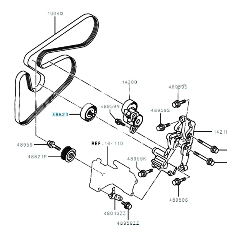 Змеиный ремень натяжной шкив приводной гладкий 1341A005 1341A029 для Chrysler Dodge Jeep Mitsubishi