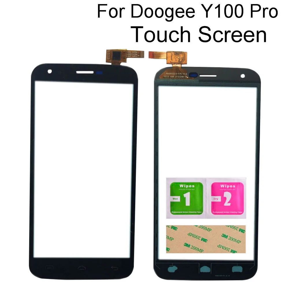 

Сенсорный экран для Doogee Y100 Pro Сенсорный экран внешняя стеклянная панель сенсорный экран дигитайзер мобильные инструменты 3M клей