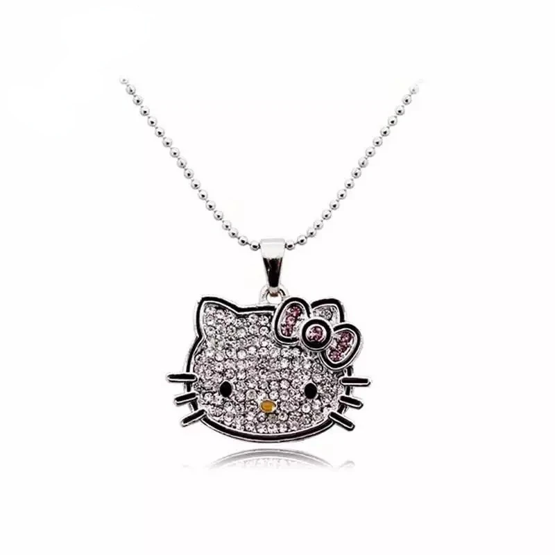 

Sanrio Anime Hello Kitty Fashion Ladies Necklace Jewelry Gift Men Women Jewelry Fashion Necklace Pendant Decoration Girl Gift