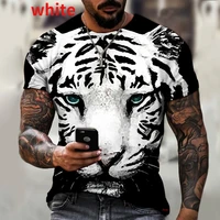 ferocious animal 3d tigers printed short sleeves casual sport t shirts man fashion tee tops