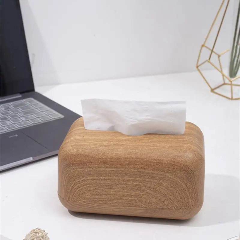 

Creative Paper Box Solid Wood Light Luxury Modern Simplicity Living Room Household Office Table Tea Table Wooden Paper Towel Box