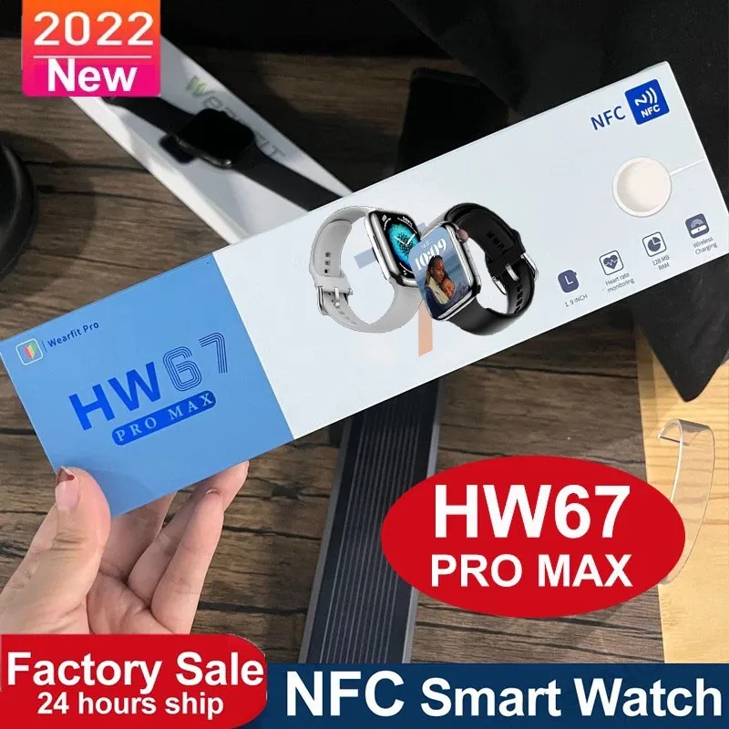 

Смарт-часы HW67 Pro max, 1,9 дюйма, полноэкранный, беспроводные, NFC