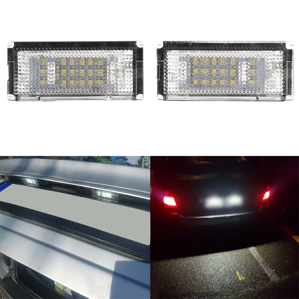 

2Pcs Car License Plate Lights 51138236269 51138236854 For BMW 3 Series E46 Sedan 4-Door Sedan For Estate Wagon Door 1998-2005