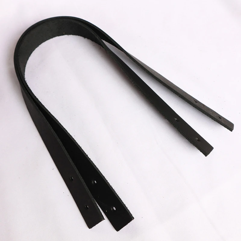 

Q1QA 6Pcs Cow Split Leather Purse Handles Genuine Leather Bag Straps Handbag Replacement Straps For DIY Handbag Accessories