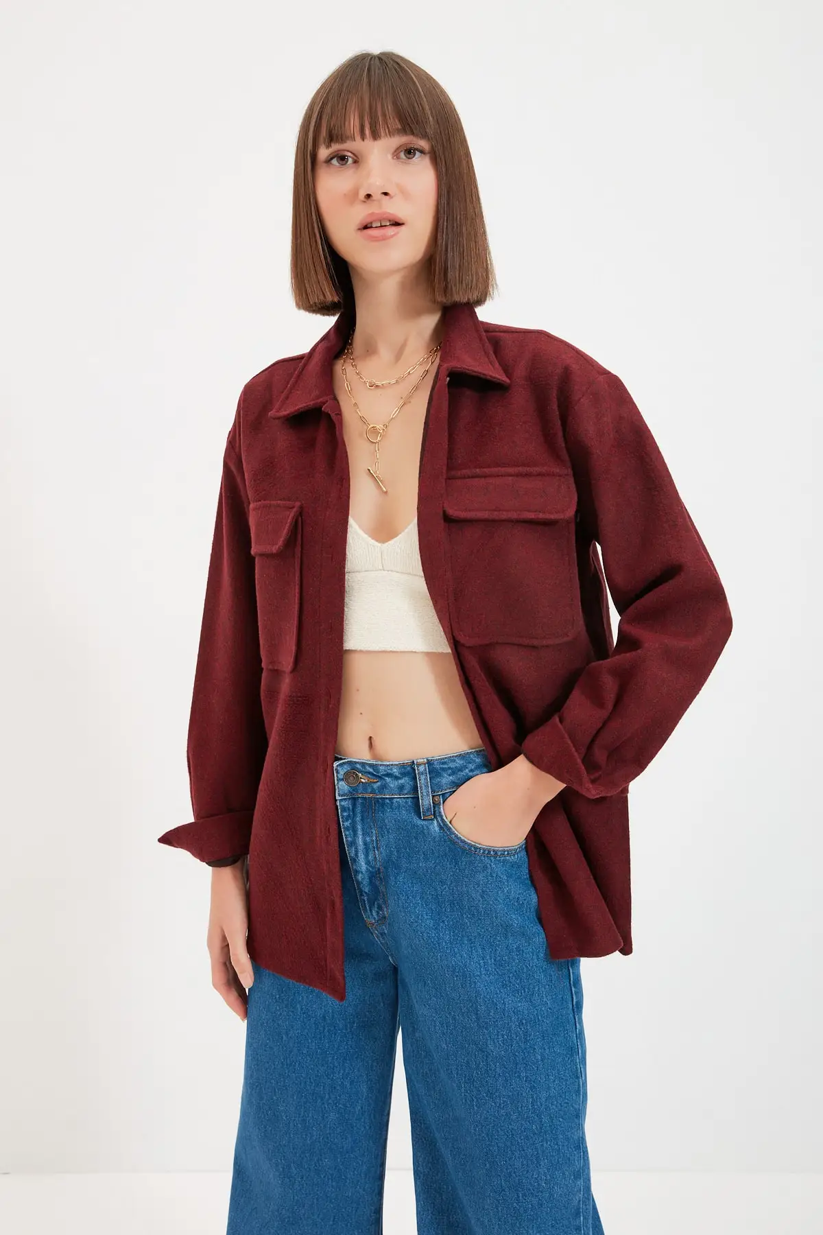 

Trendyol Double Pockets Shirt TWOAW22GO0500
