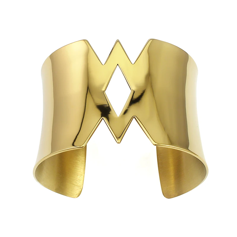 Панк большой толстый манжет золотые украшения шириной 4 6 см любовный браслет