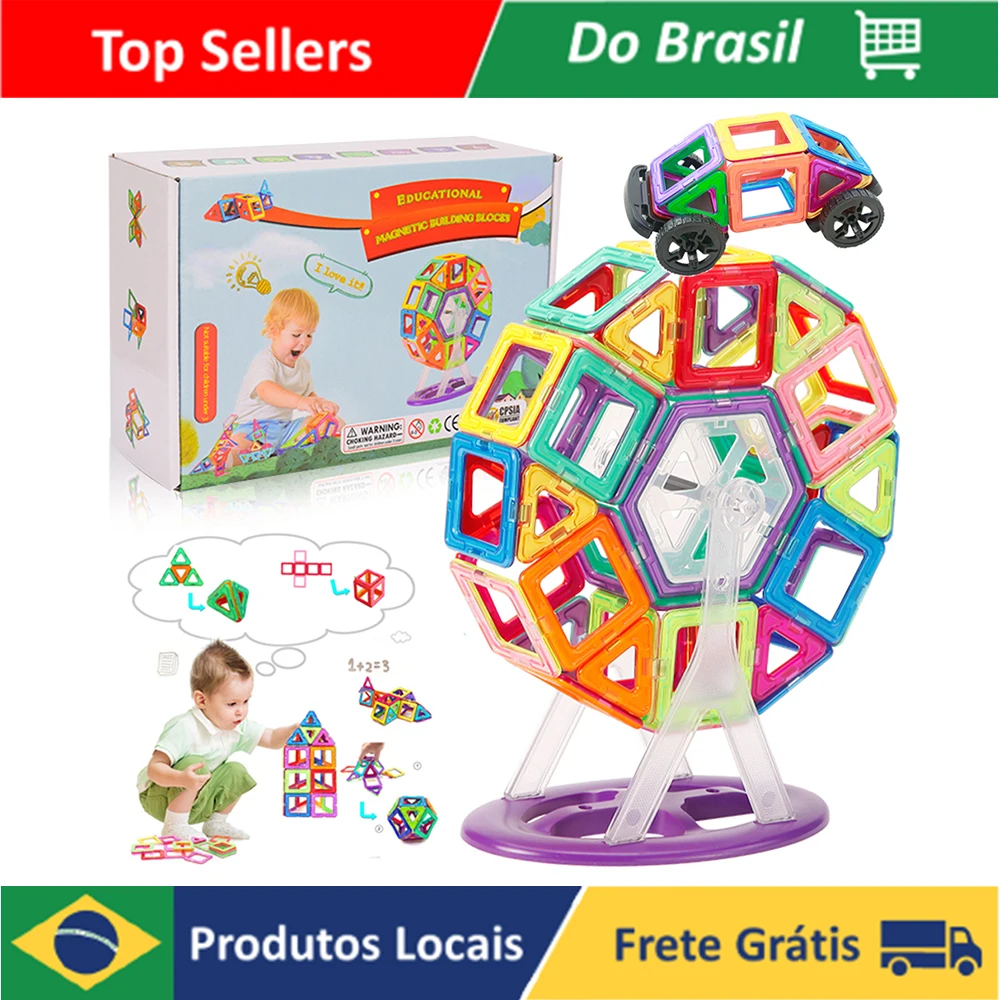 

68PCs Magnetic Building Blocks Educational Child Toy Gift For Children HBLK-1855-68