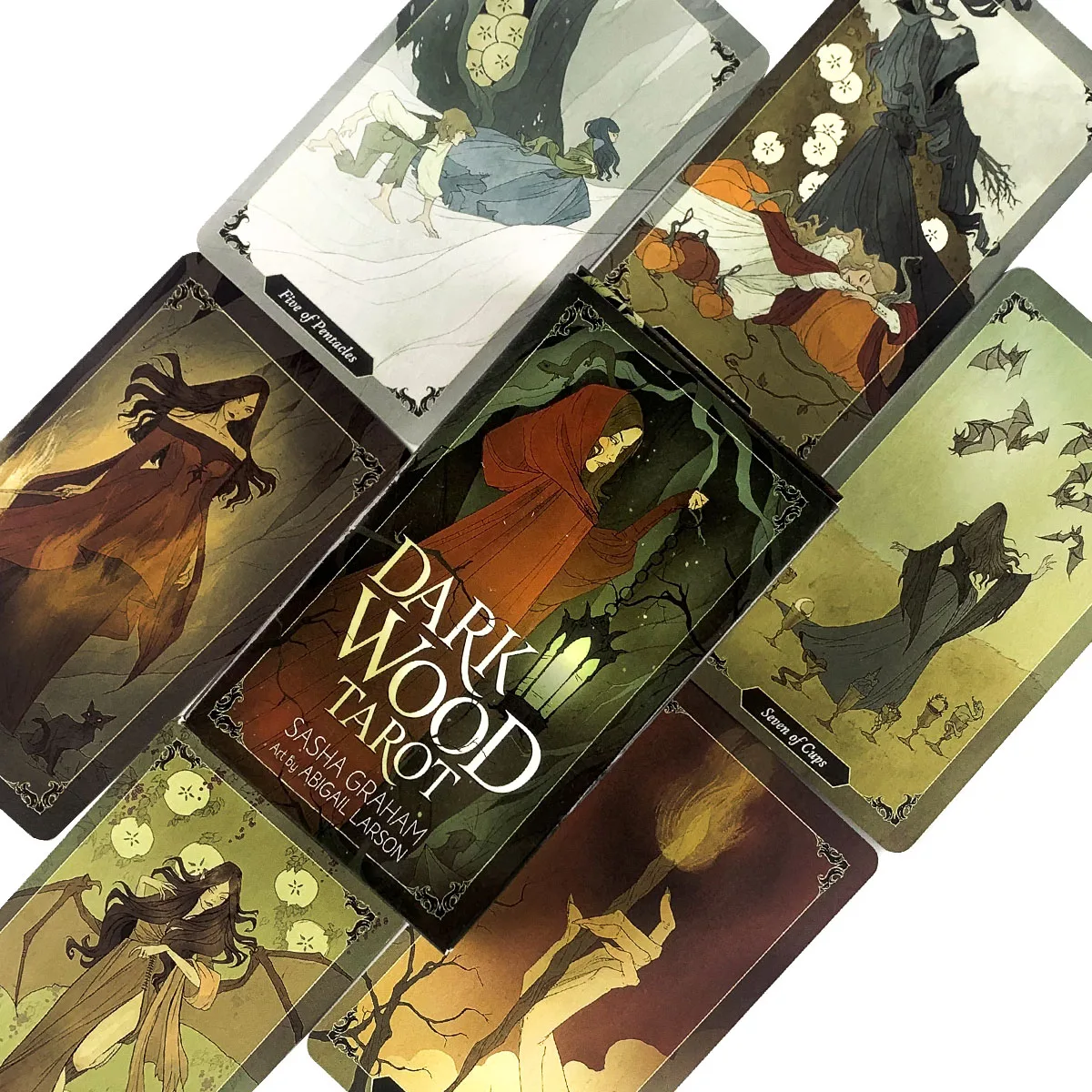 

Dark Wood Tarot Cards Deck Party Table Board Games High Quality Witch Altar Supplies Prophecy Oracle Cards With Guide E Book