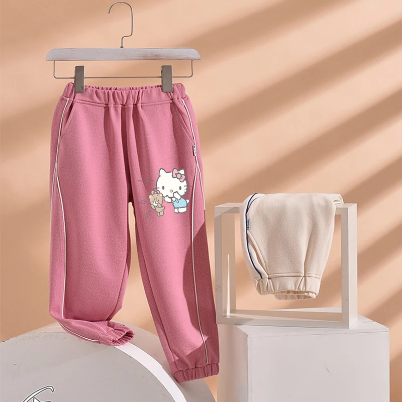 

New Kawaii Sanrio Sweatpants Hello Kittys Kuromi Accessories Cute Beauty Cartoon Anime Loose Casual Sports Pants Toys for Girls