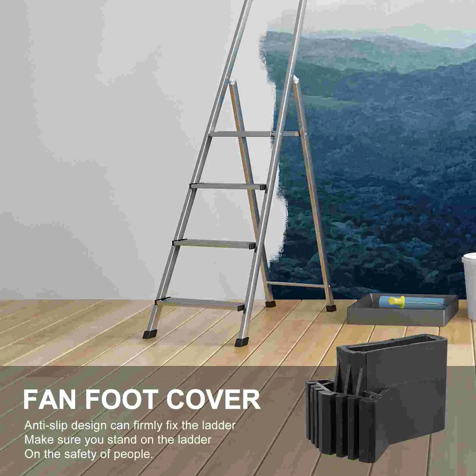4 шт. телескопическая лестница напольный коврик защитные чехлы нескользящие