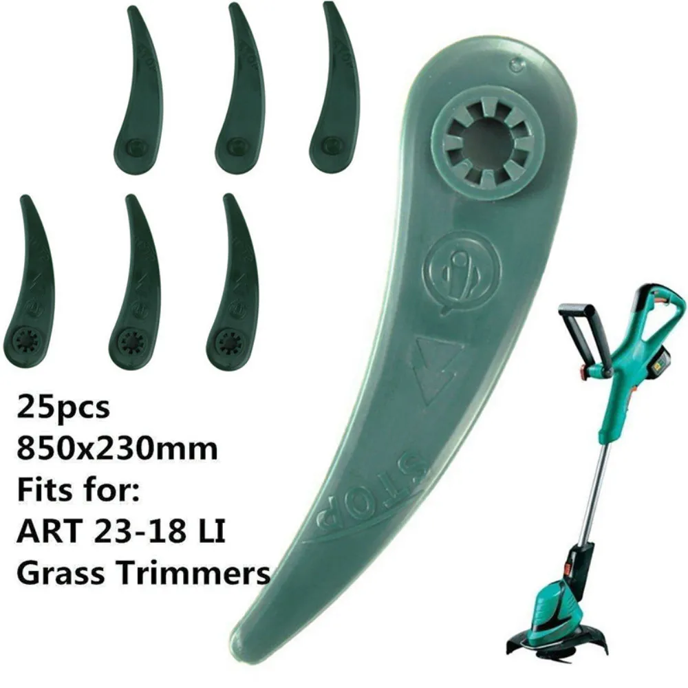 

25pcs Plastic Blades For Bosch Art 23-18 Li/26-18li Grass Strimmer Trimmer Plastic Garden Accessories Lawn Mower Plastic Blade