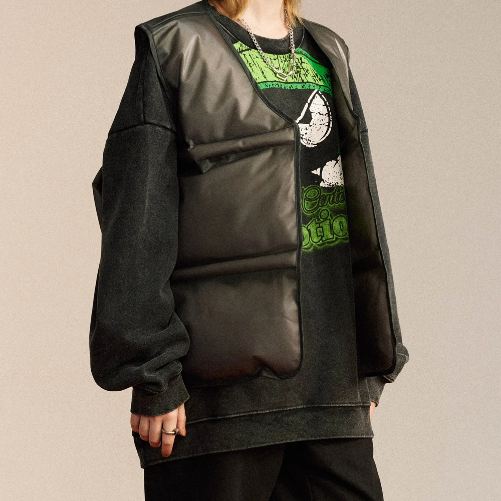 

Модный брендовый высококачественный пуховой хлопковый прозрачный жилет на зиму для мужчин