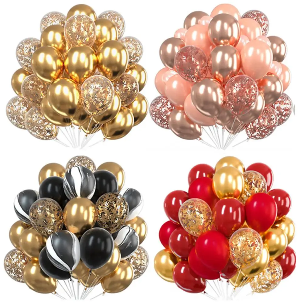 

30pcs Latex Decorative Balloons Sequin Confetti Balloons For Birthday Party Wedding Decoration