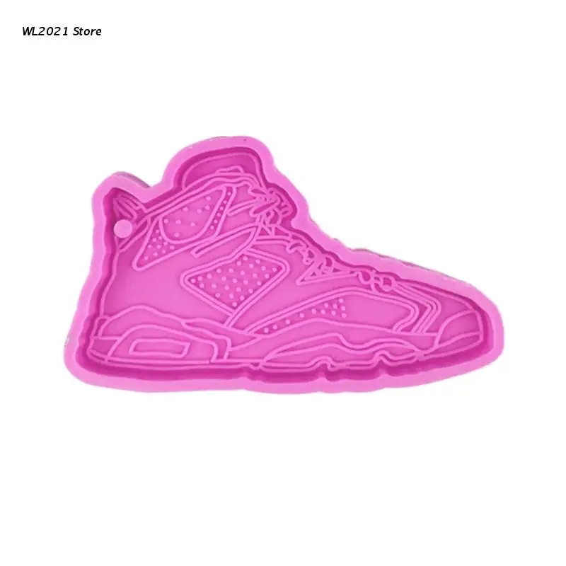 

Silicone Mold Shoes Shape Keychain Mould With Hole Keyring Pendant DIY Craft