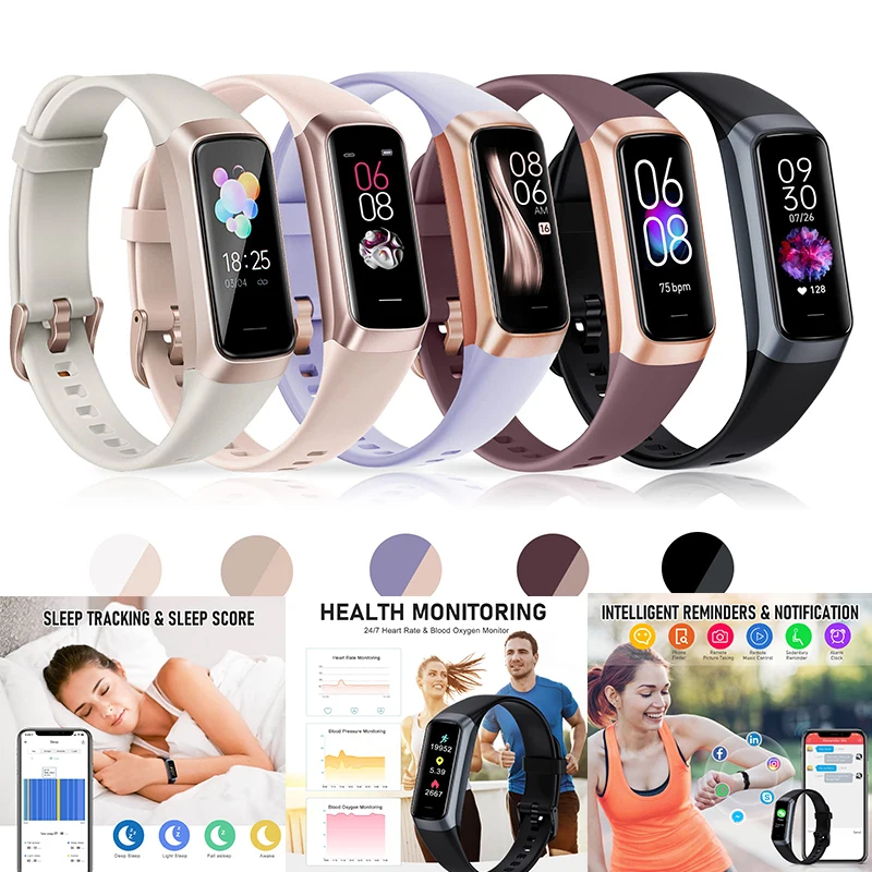 

Fitness bracelet Smart bracelet Workout intensity Sleep tracking Waterproof activity tracker With pedometer and step tracking