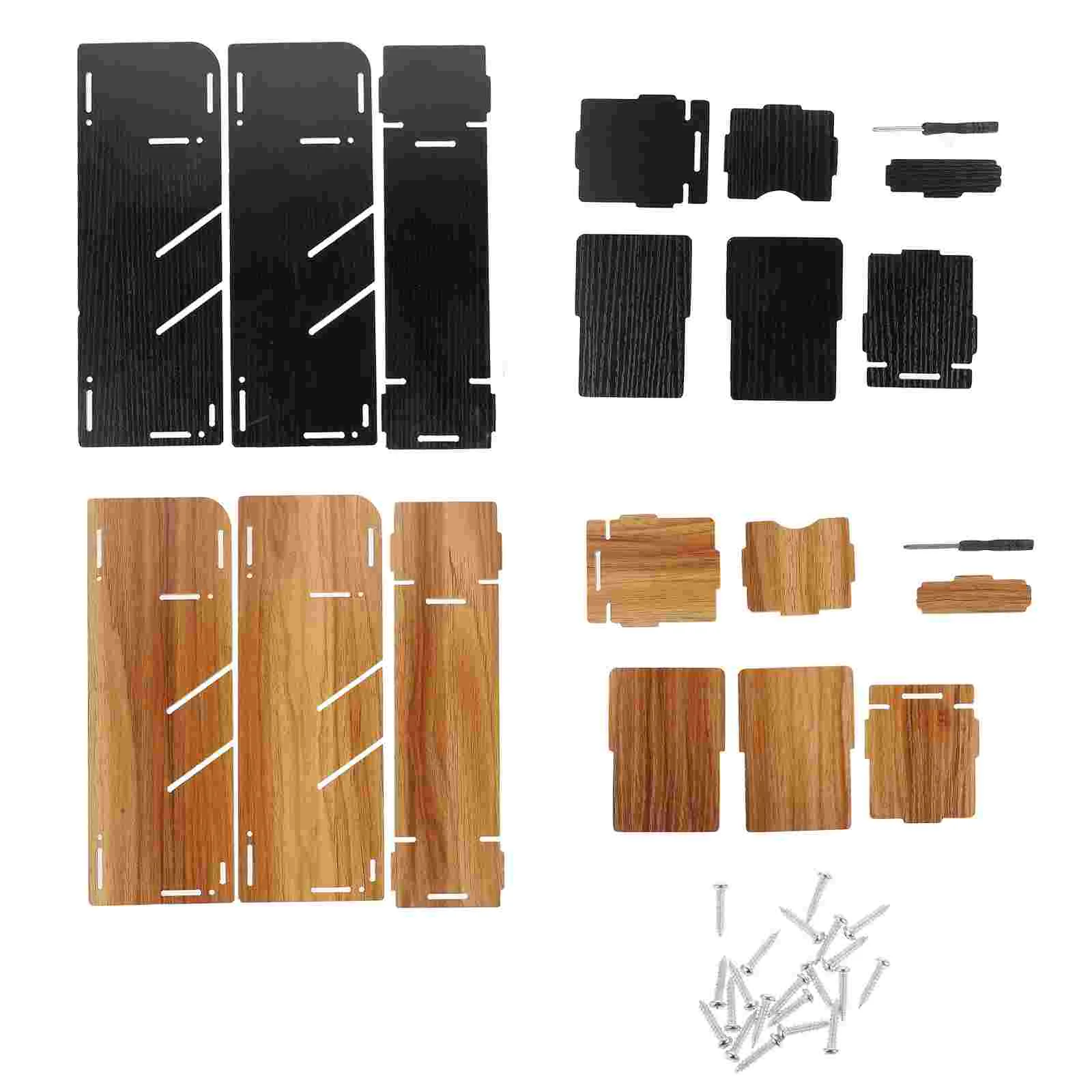 

2Pcs Desktop Pencil Cases Office Pen Boxes Wooden Pencil Boxes Stationery Accessory