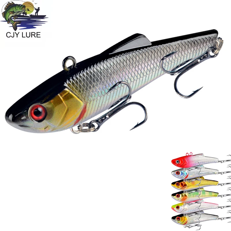 1PCS VIB Fishing Lure Swim Minnow Wobbler Hard Bait 7cm 7g Artificial Crankbait Winter Sea Bass Diving Swivel |