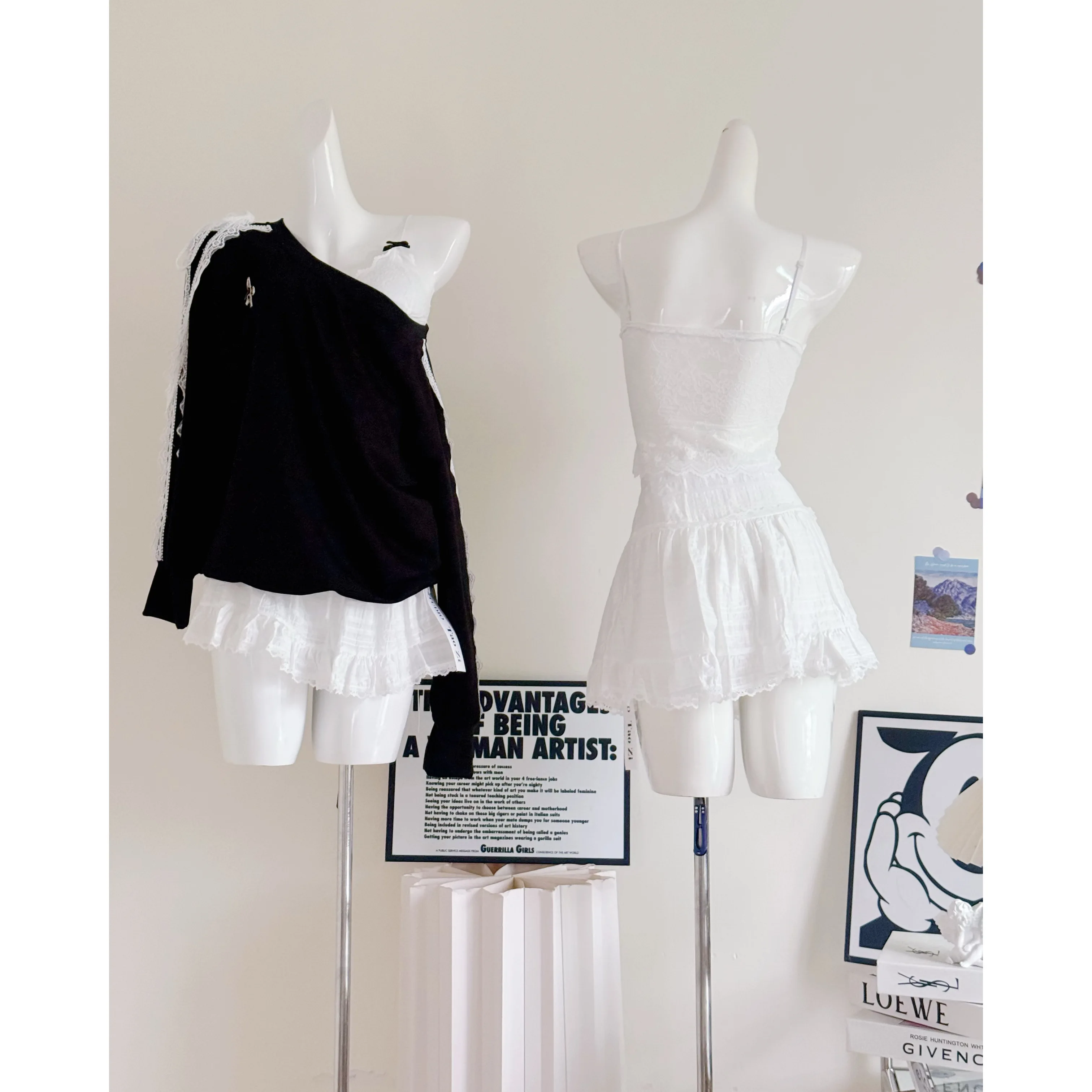 Женский костюм из 3 предметов черный готический свитшот винтажный комплект