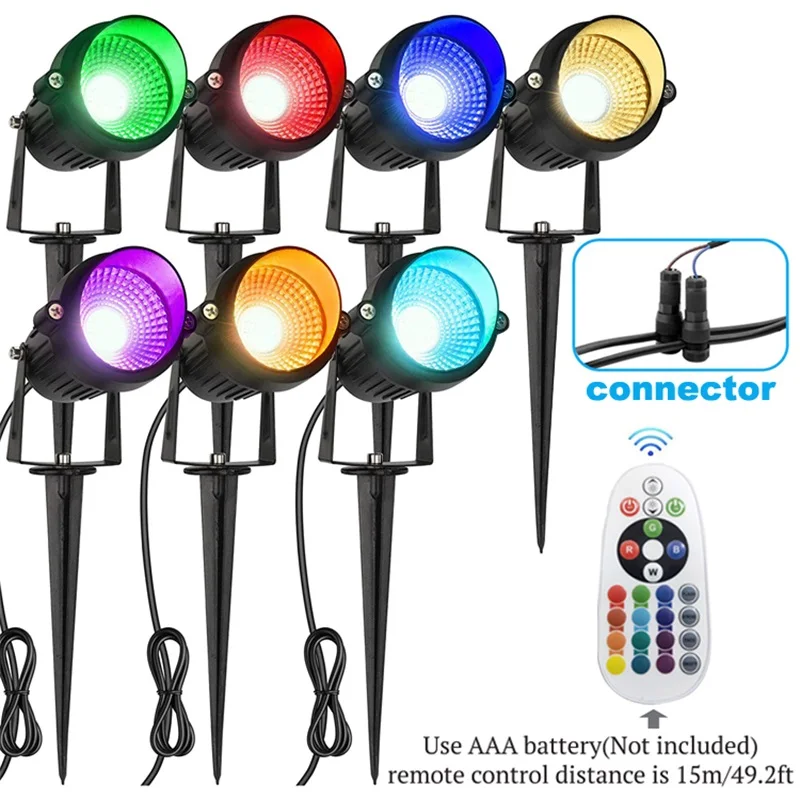 

Lights Spotlight White Garden Wall Landscape Lawn Tree Landscape Waterproof Lamps Warm Flag Outdoor Path