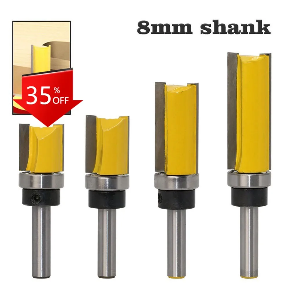 

1 Pcs Router Bit 8mm Shank Template Trim Router Bit Straight End Mill Cleaning Milling Cutter For Trimmer Accessories