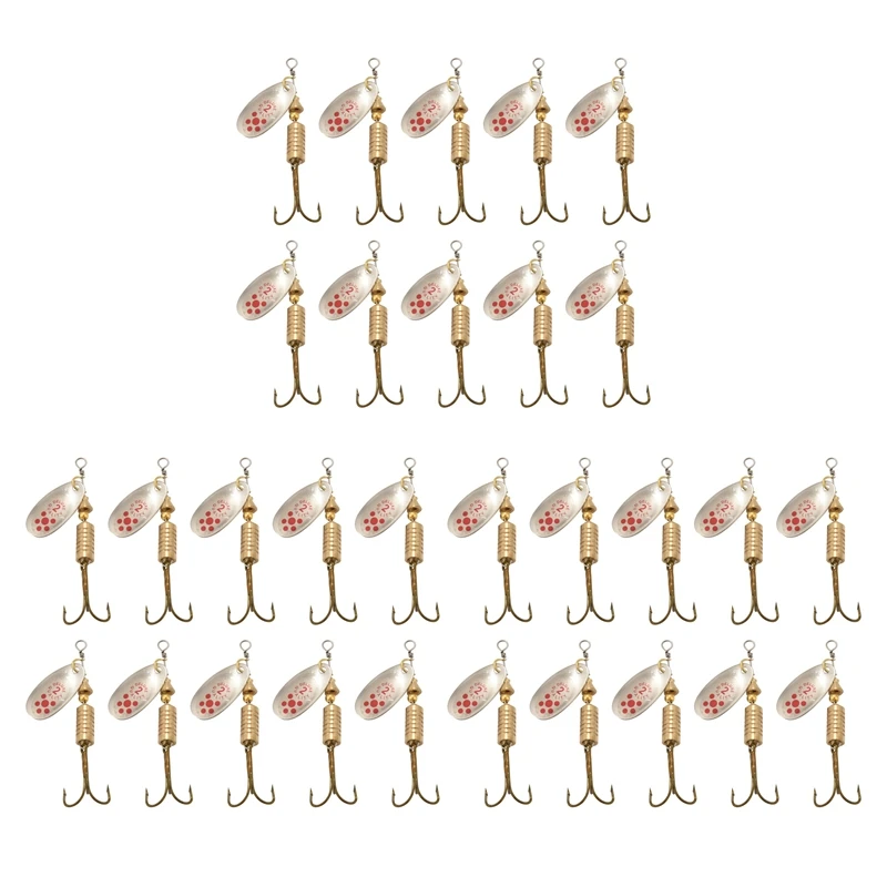 

30 Pieces Spoon Lure With Blade 10 X 7G Turning Hard The Towing And Bass Trout Pike Lure