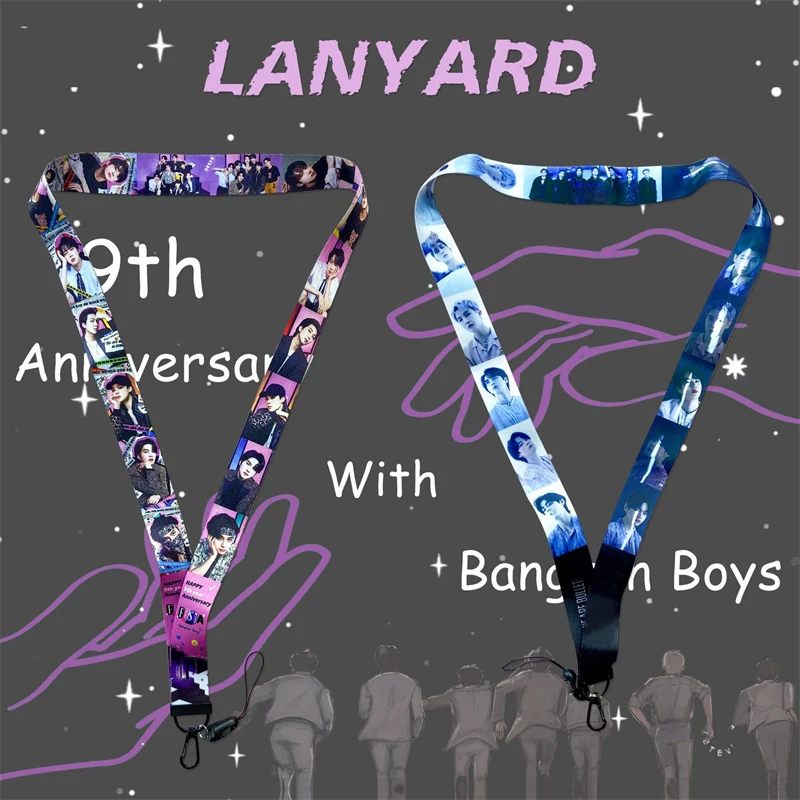

Kpop Bangtan Boys New Album Proof Phone Lanyard ID Card Holder Lanyard Personal Gift Wholesale Smartphone Lanyard Fan Collection