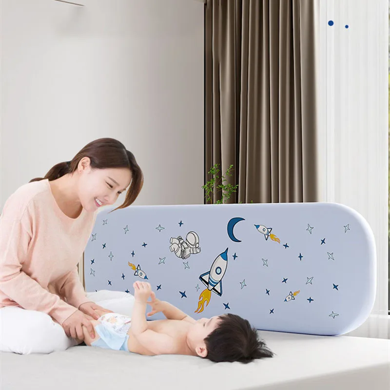 

80cm Bed Guardrail Baby Safety Bed Barrier Free-installation Protection Bumpers Children Bed Fence Sleeping Anti-Fall Rail 1pcs