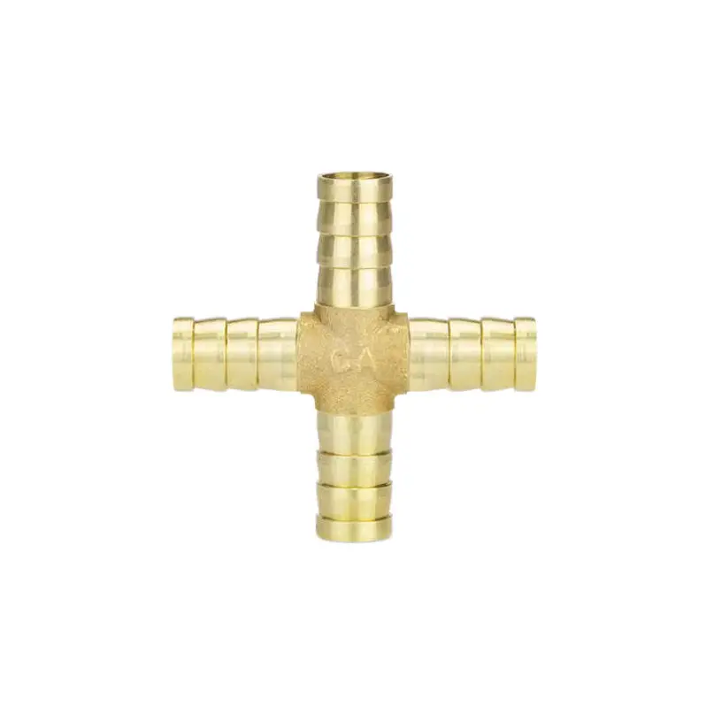 

6/8/10/12 мм шланг с зазубринами, латунный прямой коленчатый тройник Y, крестообразный фитинг для труб, переходник для воды, газовый быстрый разъем