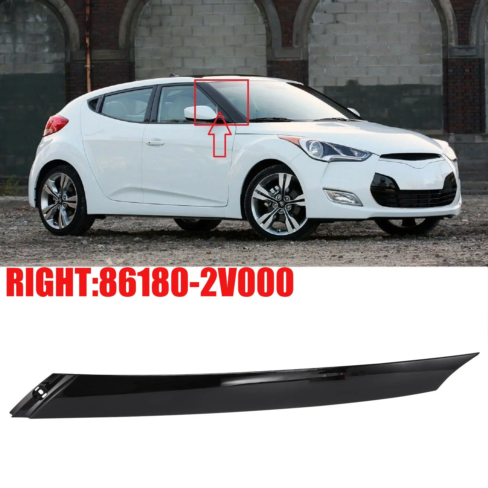 Полоса для отделки ветрового стекла автомобиля Hyundai Veloster 2011-2017 86170-2V000 86180-2V000