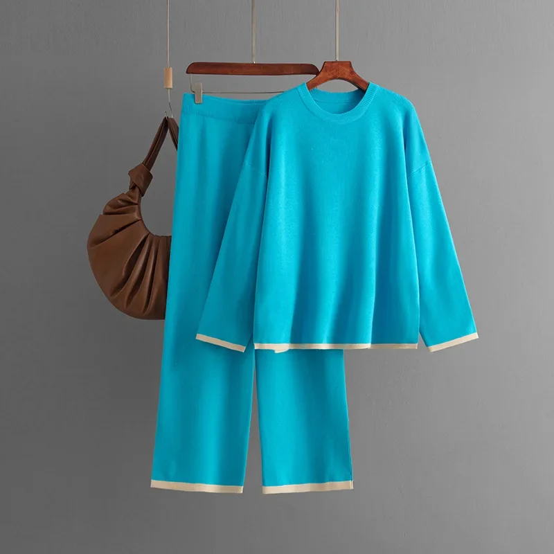 Женский Комплект Брюк Trikotajnyj Спортивная Одежда Из Двух Предметов Топ С Длинными