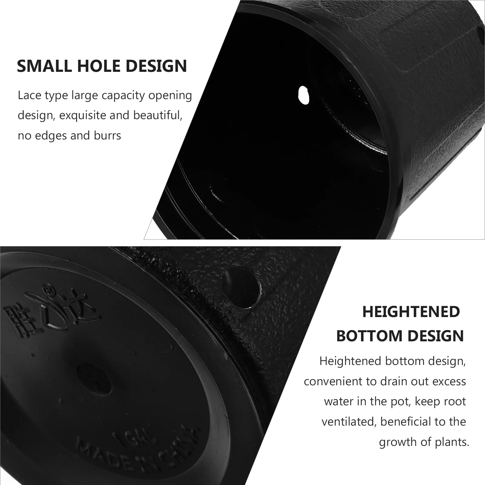 Пластиковый цветочный горшок 10 шт. большой для растений на открытом воздухе