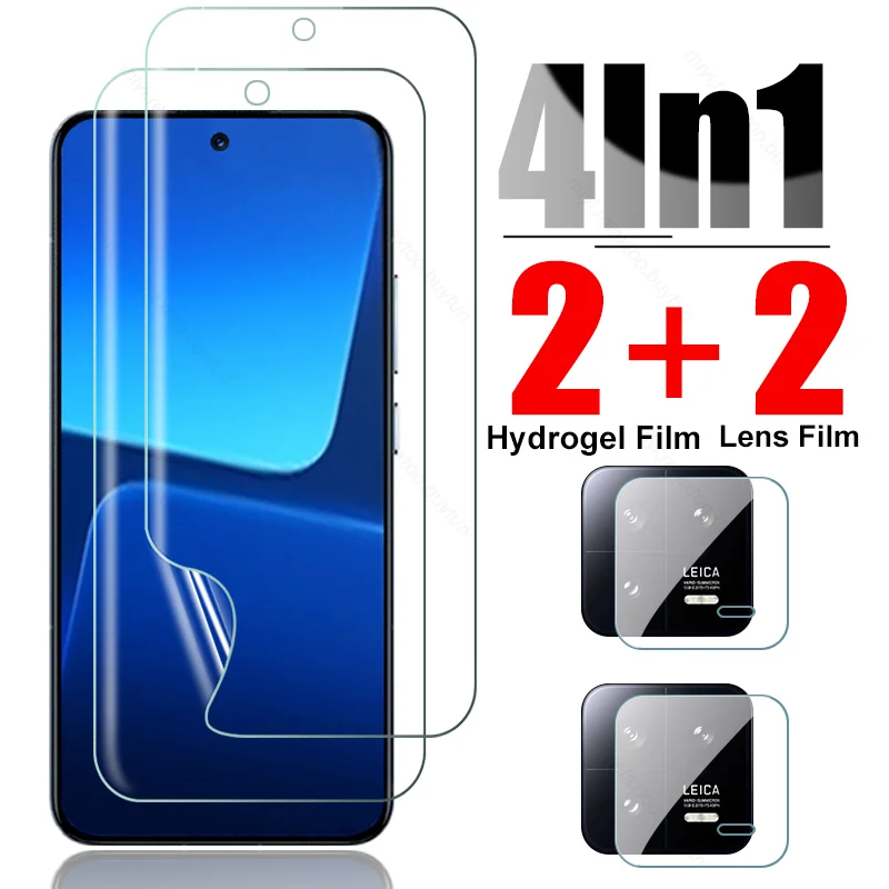 

4To1 999D Curved Soft Hydrogel Film For Xiaomi13 Xiaomi Mi13 Mi 13 Pro 13pro Camera Glass Xiomi Xiaomy 13 Screen Protector Films