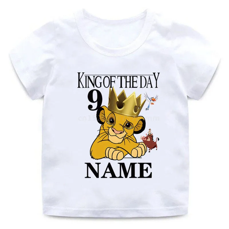 Детская футболка на день рождения с принтом цифр 1-10 футболки мультяшным рисунком