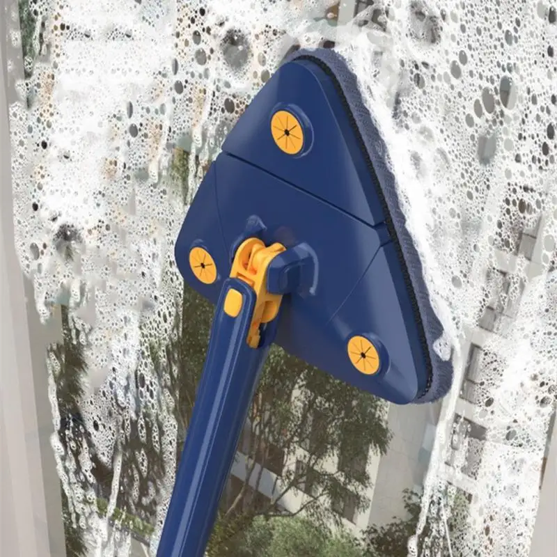 

2/4/5PCS Strong Cleaning Power Telescopic Triangle Mop Self-draining Household Cleaning Ceiling Dusting Tool Reusable Extendable