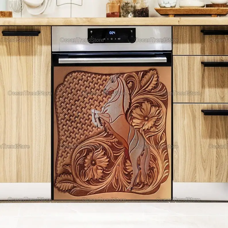 

Horse Magnetic Dishwasher, Horse Dishwasher Sticker, Horse Decor Kitchen, Funny Horse Magnet Cover, Mother Day Gift LNG182202A33