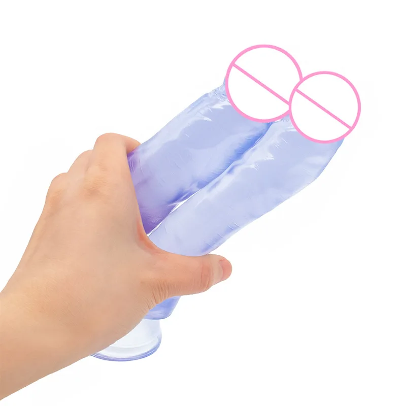 Анальный фаллоимитатор с двойной головкой U-образный поддельный пенис женская