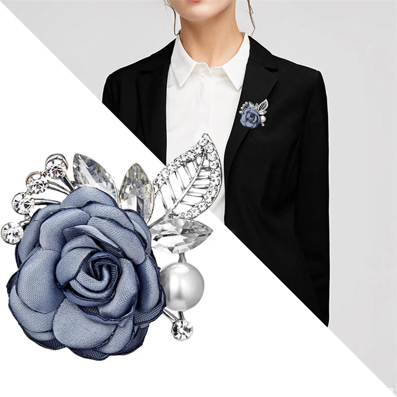 Свадебное платье Изысканная брошь жемчуг стразы ткань цветок Винтажная