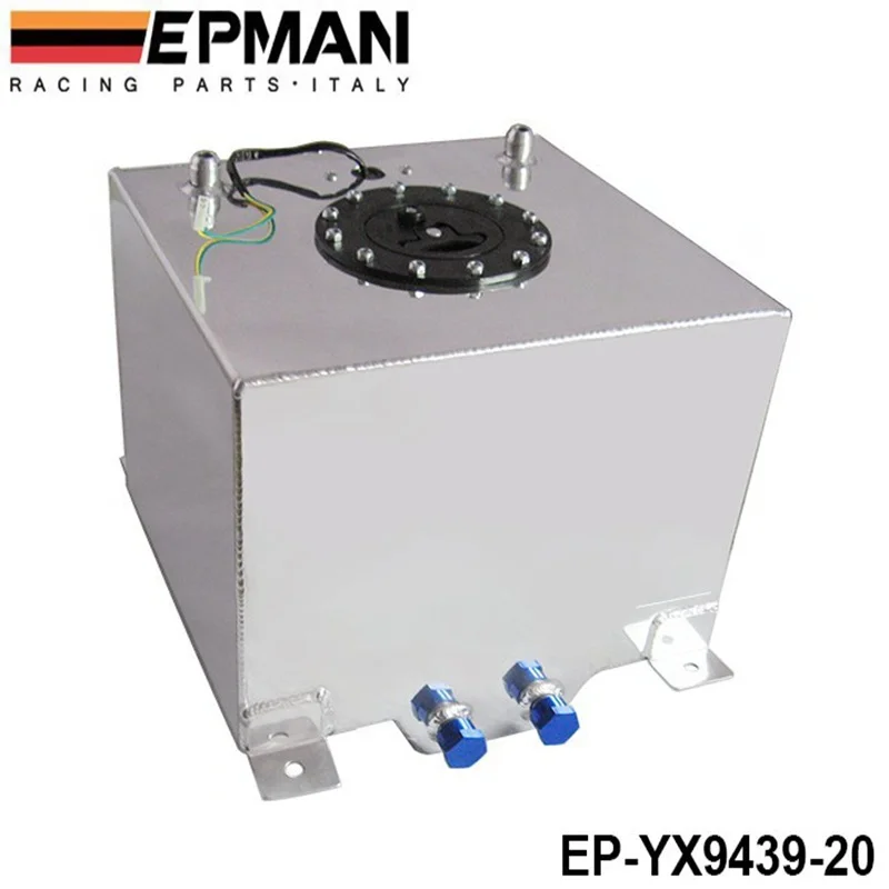 

EPMAN 20L Aluminium Oil Can Fuel Surge Tank Oil Catch Tank With Or Without Sensor Fuel Cell With Cap /Foam Inside EP-YX9439-20