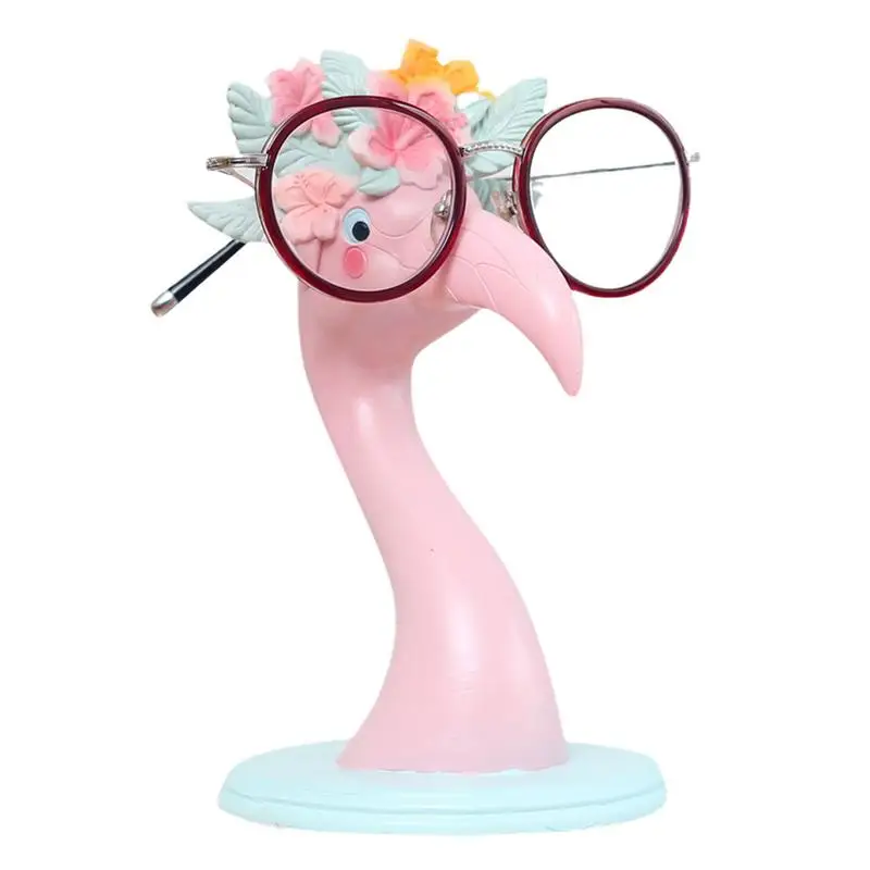 

Flamingo Eyeglass Holder Display Stands Handmade Resin Carving Eyeglasses Holder Stand Sunglasses Display Stand Home Office Desk