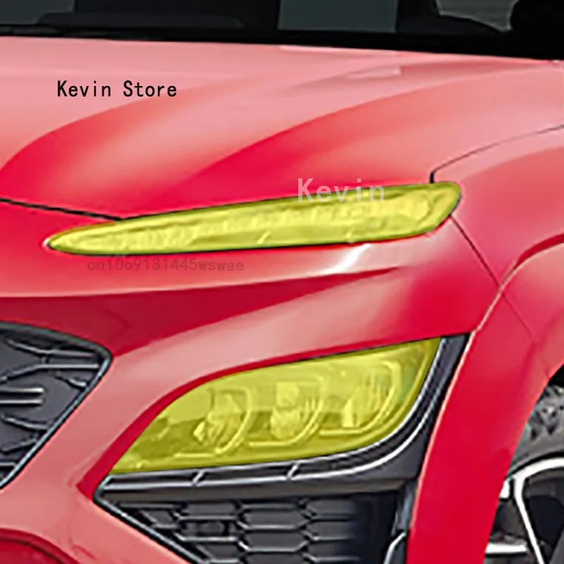 Для автомобильной фары Hyundai Kona 2022-2023 оттенок Дымчатого Цвета Черная защитная